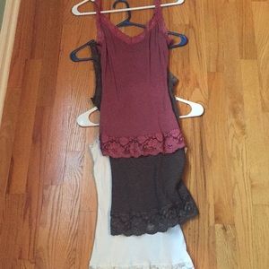 Lace camisole layering tanks